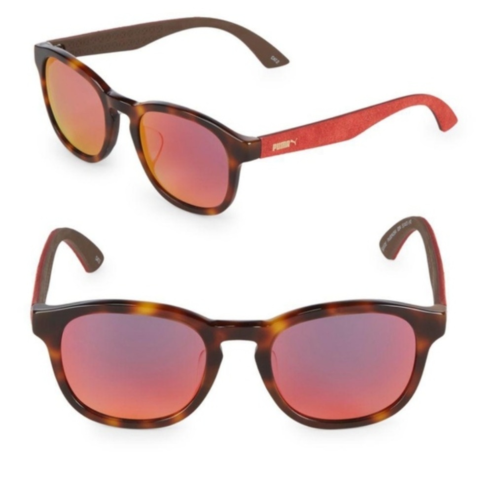PUMA Suede Shiny Havana Sunglasses